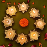 Set of 8 Mini Lotus Candles
